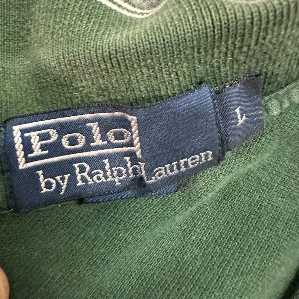 Polo Ralph Lauren Polo Mens Size L Green Short Sleeve Cotton Rips Holes Casual